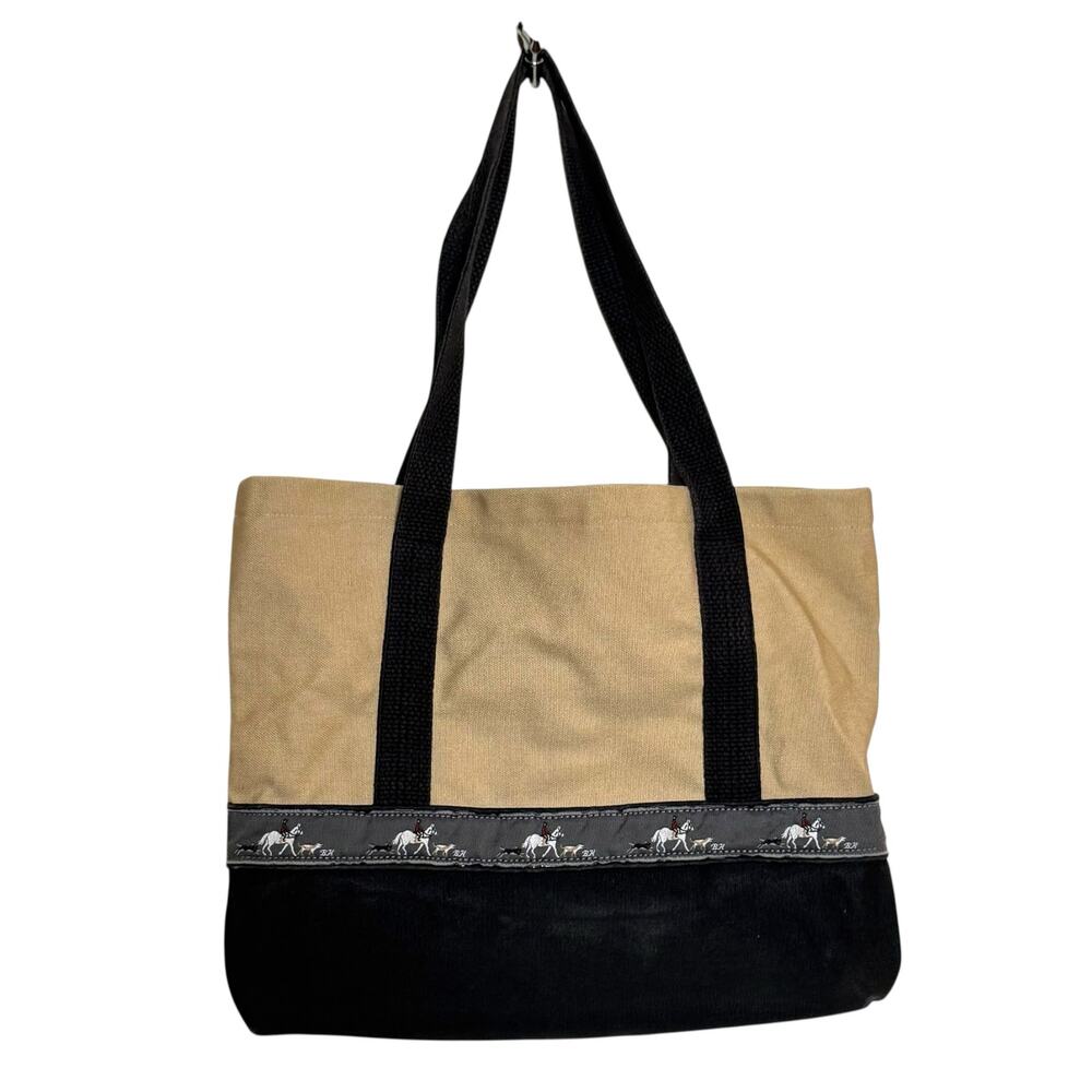 Vintage Banner House Made in the USA Horse Equestrian Small Tote Bag Purse